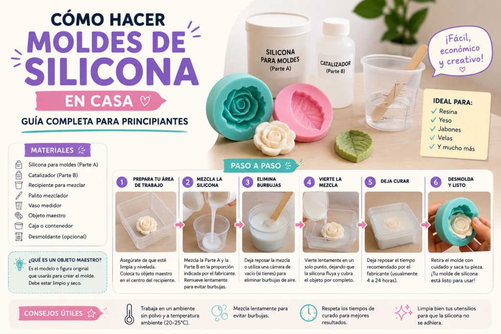 Cómo hacer moldes de silicona en casa: guía completa para principiantes