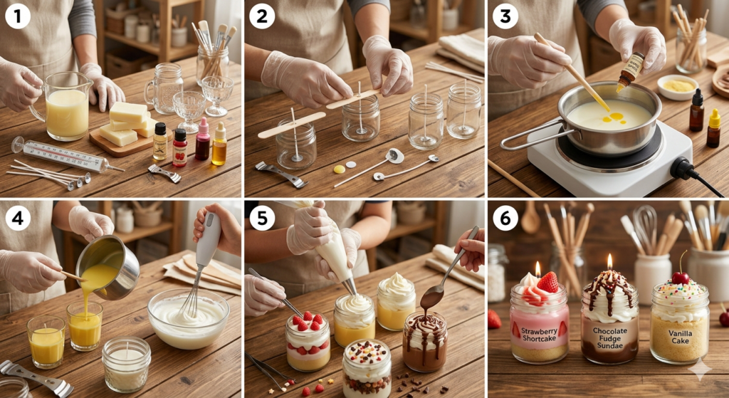 Cómo hacer velas tipo postre en casa paso a paso guía completa para principiantes