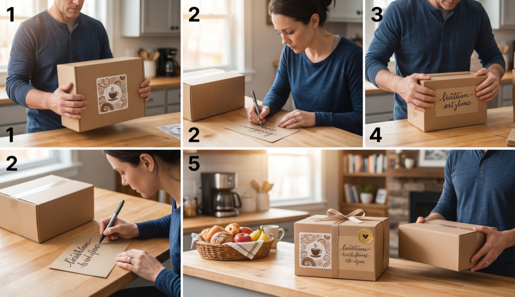 Cómo marcar cajas de desayuno sorpresa paso a paso