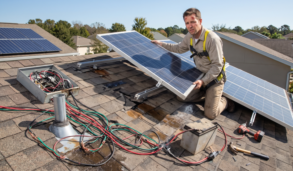 Errores comunes al instalar paneles solares por cuenta propia