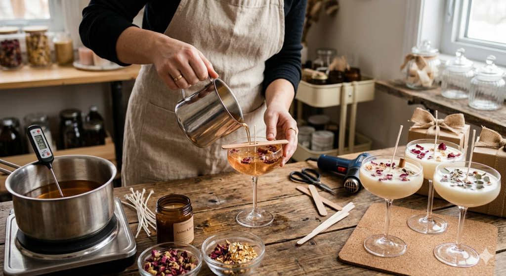 Cómo hacer velas copa de champagne para decorar y vender