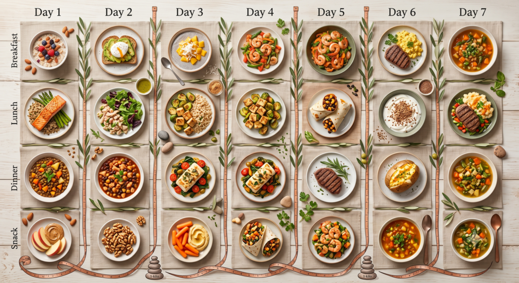 Menú semanal exacto para adelgazar 1 kilo por semana sin pasar hambre