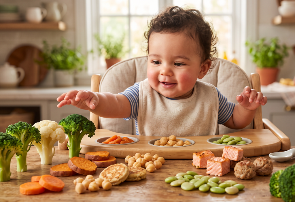 Qué cocinarle a un bebé de 10 meses que ya no quiere purés y odia los trozos