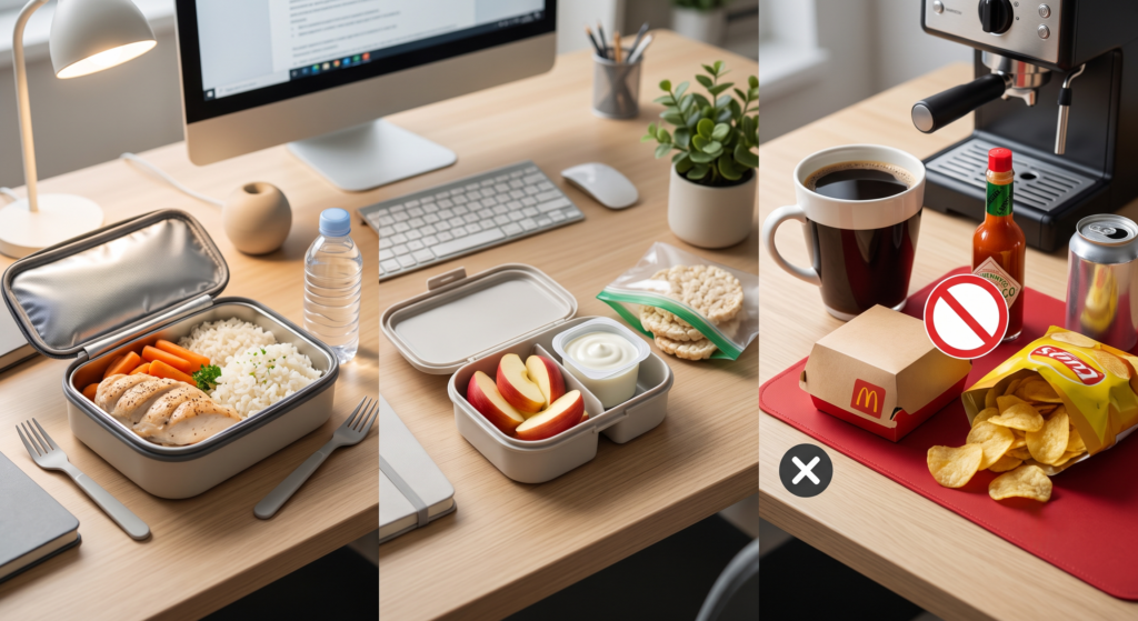 Qué comer con gastritis en el trabajo almuerzo, snacks y qué evitar