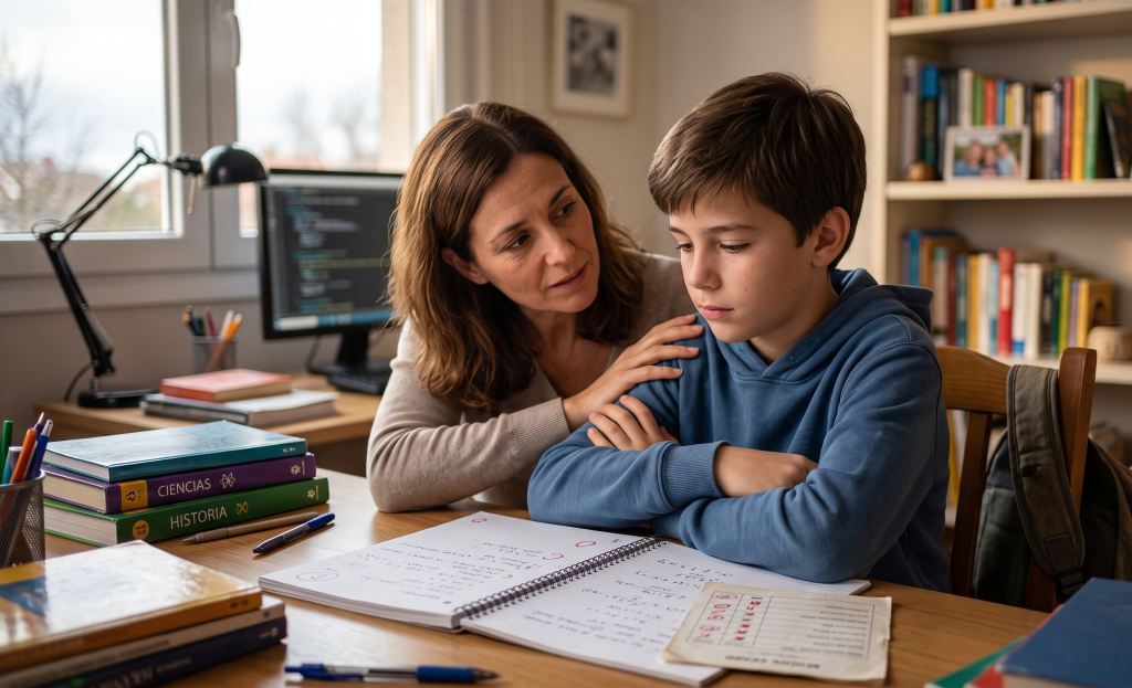 Qué hacer cuando tu hijo de 12 años empieza a tener malas notas sin razón aparente