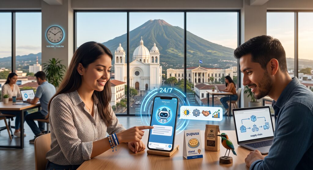 Asistente de IA 247 en Telegram para Negocios en El Salvador Cómo Funciona