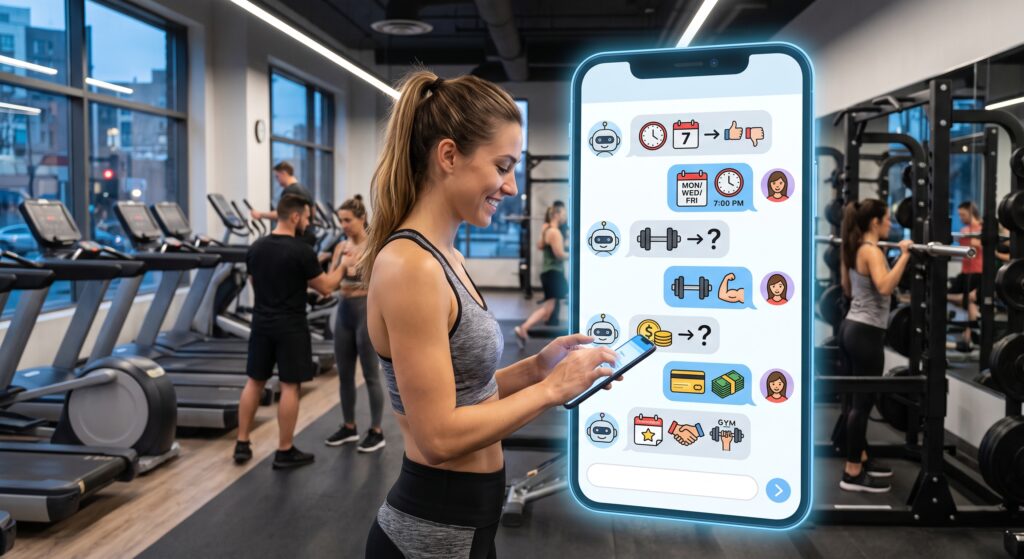 Ejemplo así cualifica un chatbot a un prospecto interesado en un gimnasio